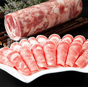现切羊肉卷